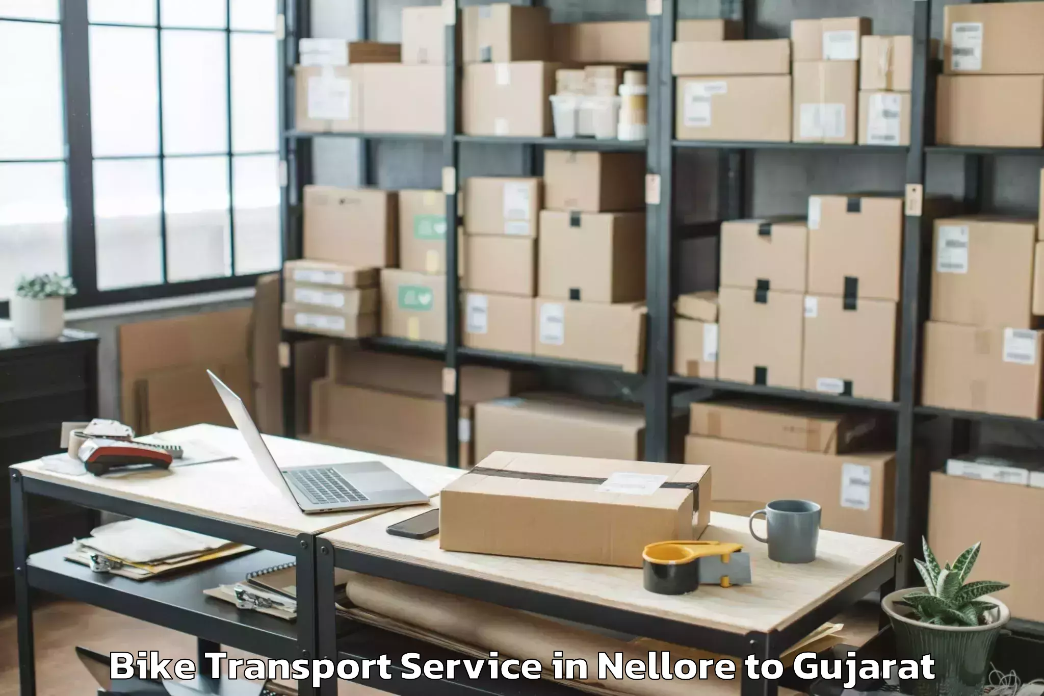 Affordable Nellore to Gujarat National Law Universit Bike Transport